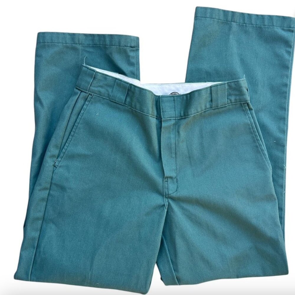 Teal green Dickies Original Fit straight leg pants 31X30